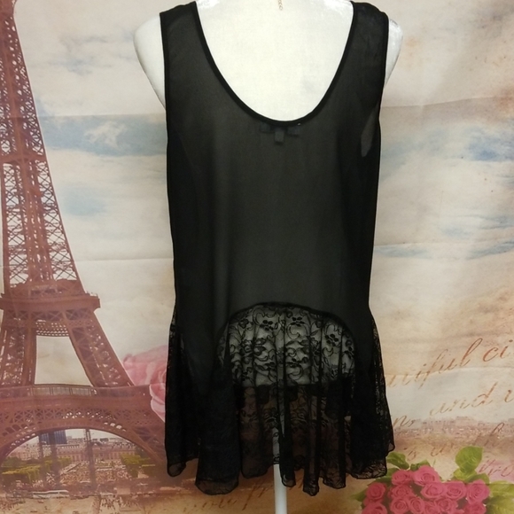 Umgee see through Black Sleeveless top - Picture 5 of 8